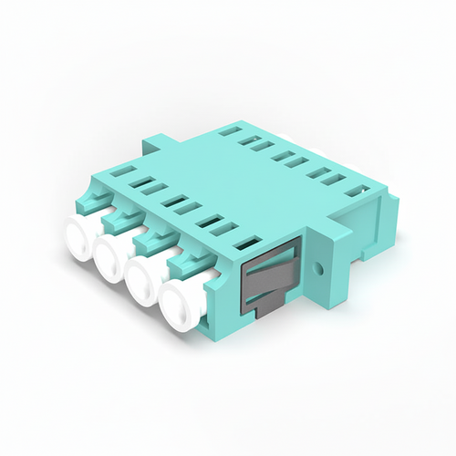 Fibre optic LC Adaptor Aqua, simplex and duplex - SX, DX MM Multimode