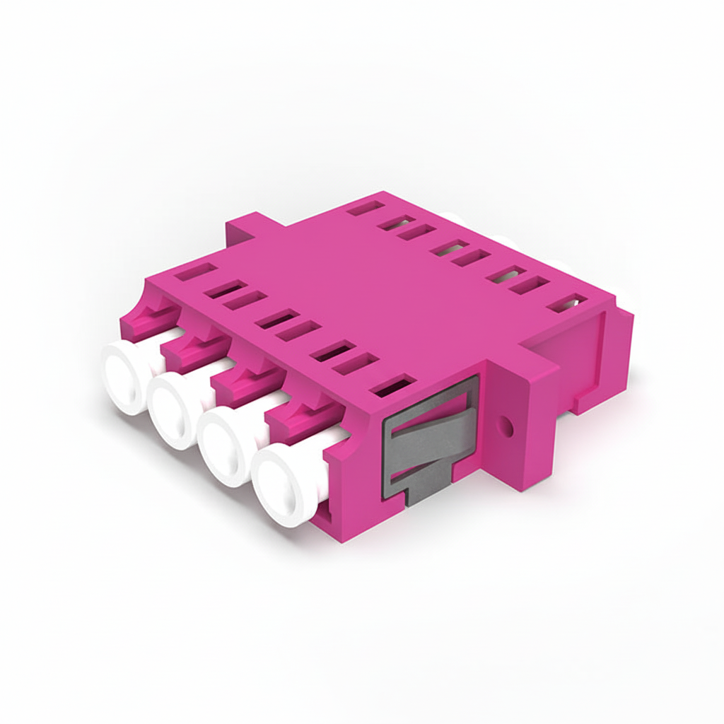 Fibre optic LC Adaptor purple, simplex and duplex - SX, DX MM Multimode