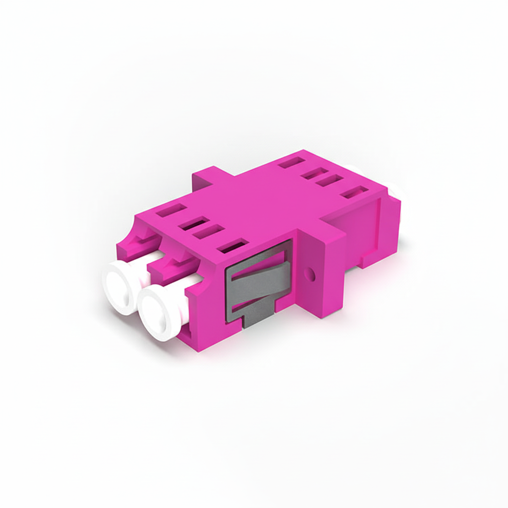 Fibre optic LC Adaptor purple, simplex and duplex - SX, DX MM Multimode